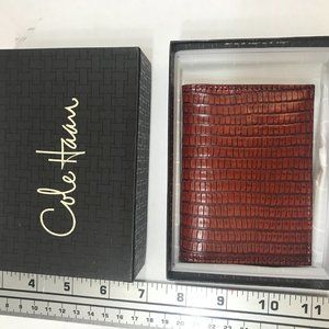 Cole Haan Leather Small Bifold Card Wallet -GREAT GIFT